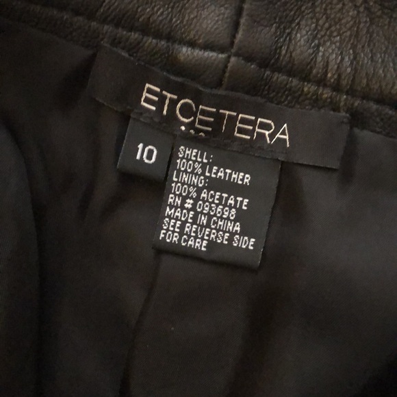 Etcetera Supple Leather high waist classic jean pocket style wide pants. - Picture 1 of 13
